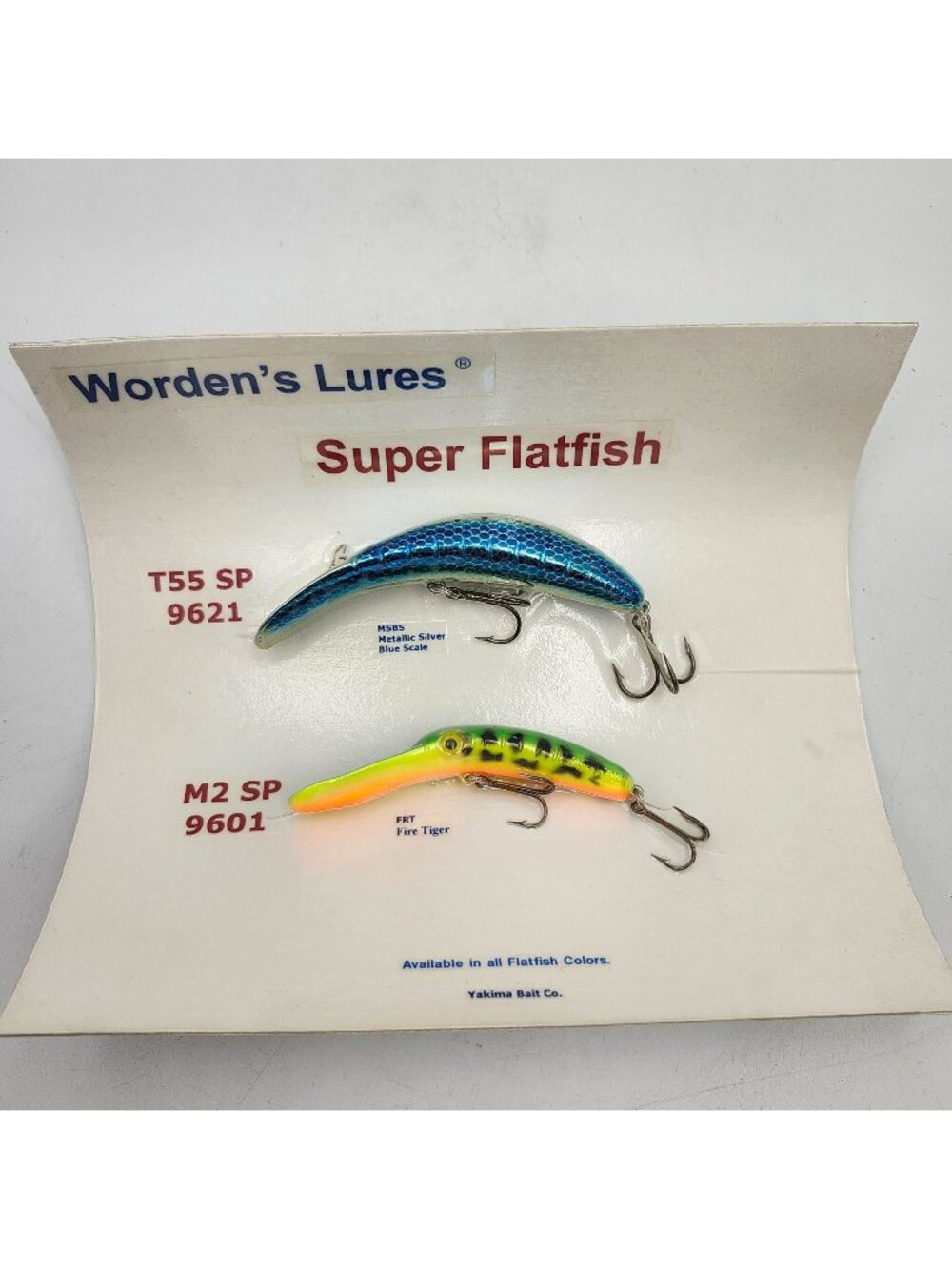Yakima Bait Wordens Lures Super Flatfish Fishing Lures Sales Show Display Board